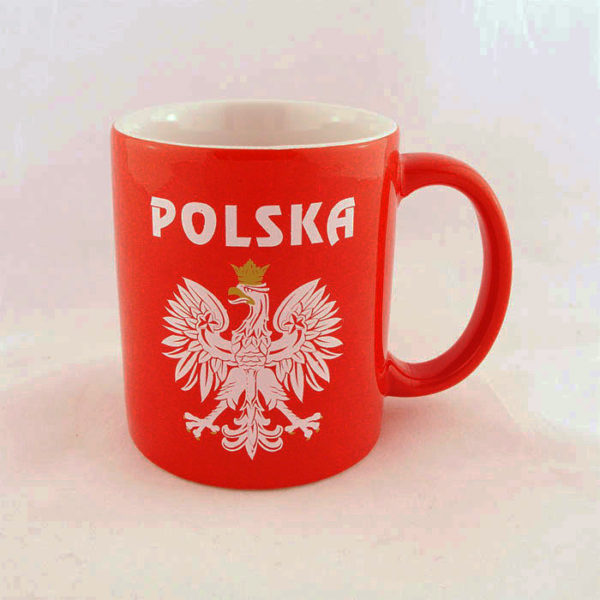 Kubek czerwony Polska-0