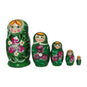Matrioszka pięcioelementowa kolorowa-1226