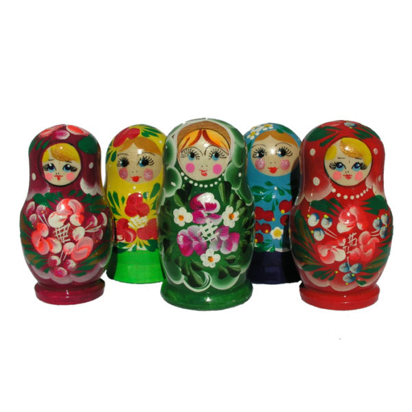 Matrioszka pięcioelementowa kolorowa-0