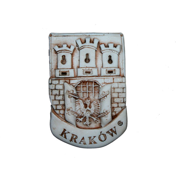 Magnes z żywicy herb Krakowa sepia-0