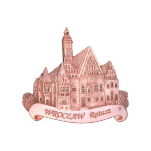Magnes z żywicy Wrocław ratusz sepia-0