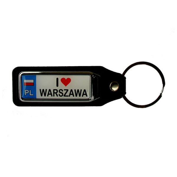 Brelok tablica rejestracyjna na podkładce Warszawa-0