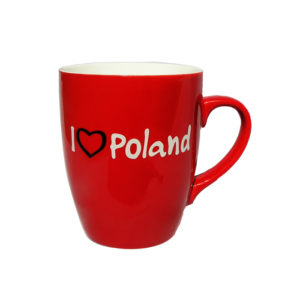 Kubek czerwony I love Poland-0
