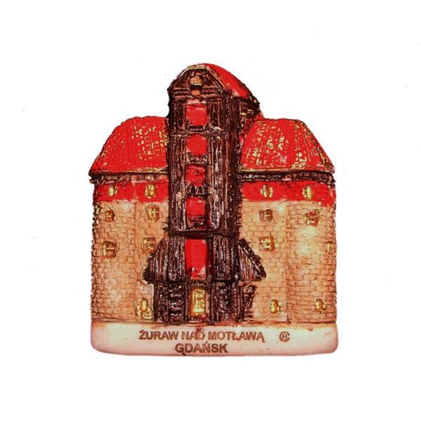 Magnes z żywicy gdański Żuraw kolor-0