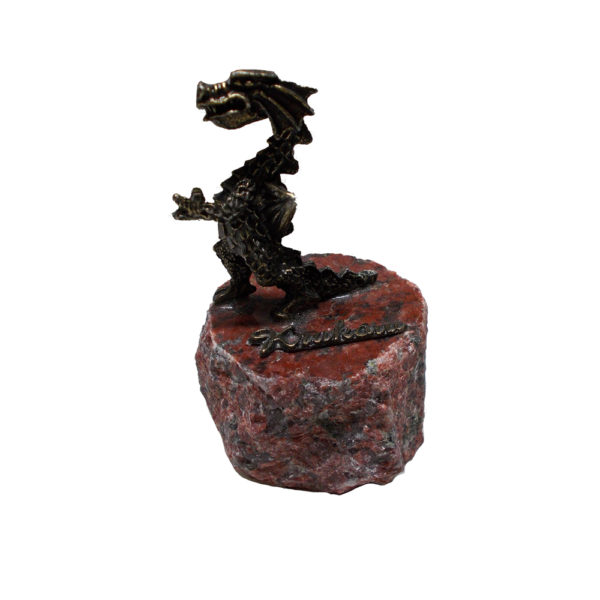 Smok średni na kamieniu-0