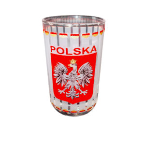 Kieliszek paski Polska godło-0