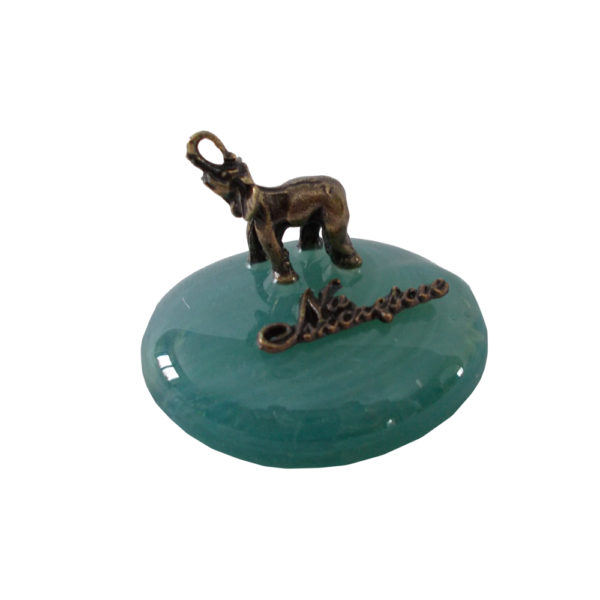 Szczęśliwy słonik mini na kamieniu-0