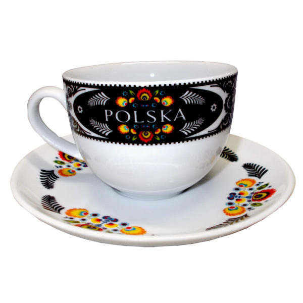 Filiżanka folk czarna-0