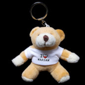 Brelok pluszowy miś Warsaw -0