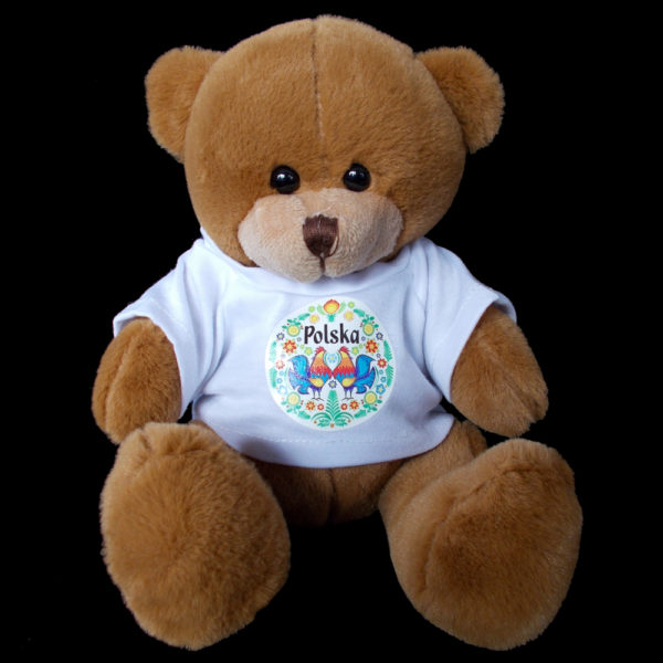 Duży pluszowy miś Folk koguty-0