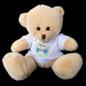 Duży pluszowy miś Folk koguty-5480