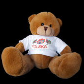 Duży pluszowy miś Polska koguty-5487