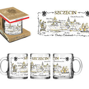Kubek szklany Szczecin w opakowaniu -0