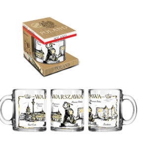 Kubek szklany Warszawa w opakowaniu -0