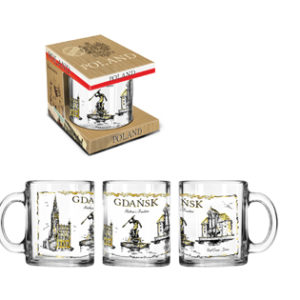 Kubek szklany Gdańsk w opakowaniu -0