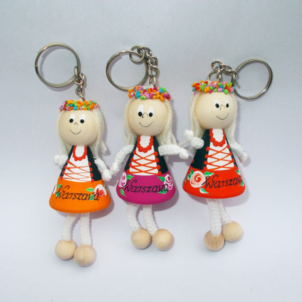 Brelok drewniana laleczka Warszawa-0