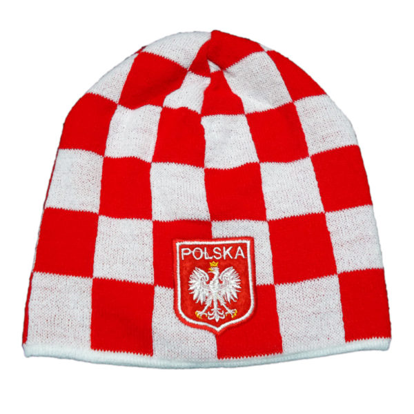 Czapka dziana w krate-0