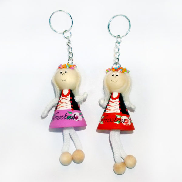 Brelok drewniana laleczka Wrocław-0